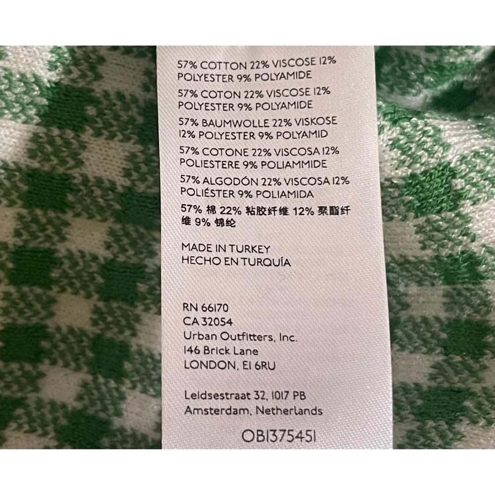 Anthropologie Gingham Knit Mini Dress NWT SZ XL - Picture 9 of 14